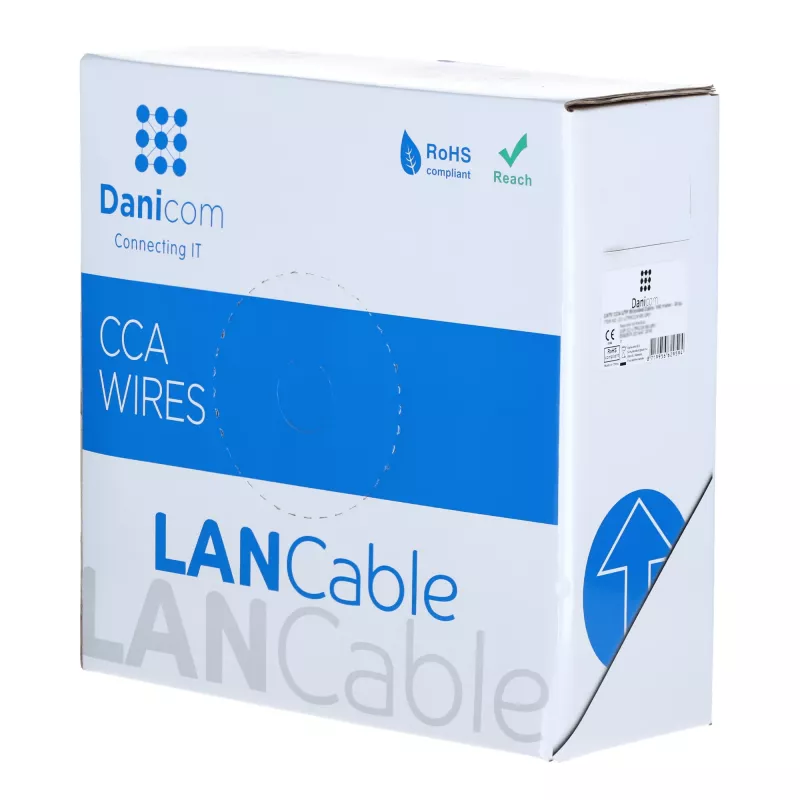 DSIT CAT6 S/FTP cable de red AWG 27/7 flexible 100 m gris CCA
