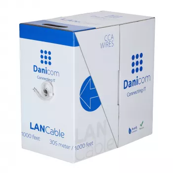 DSIT CAT6 S/FTP cable de red AWG 27/7 flexible 305m gris CCA