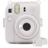 Fujifilm Instax Mini 12 funda con purpurina - funda transparente con purpurina para cámara con correa ajustable, cierre magnético, protección a medida de piel sintética y PVC para Instax Mini 12
