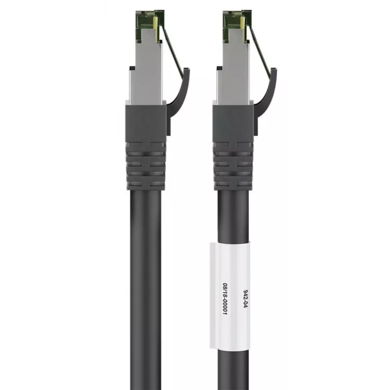 Cable de red DSIT RJ45 S/FTP PiMF CAT 8 negro 0,25m