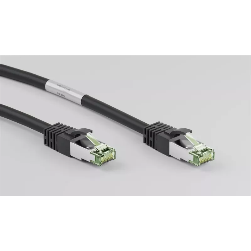 Cable de red DSIT RJ45 S/FTP PiMF CAT 8 negro 0,25m
