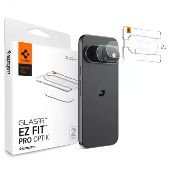 Protector de cámara Spigen Optik Pro Glas.tR EZ Fit pack de 2 para Google Pixel 11 Pro XL - transparente