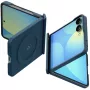 Funda MagSafe SPIGEN AirSkin Aramid para Samsung Galaxy Z Flip 8 - azul marino