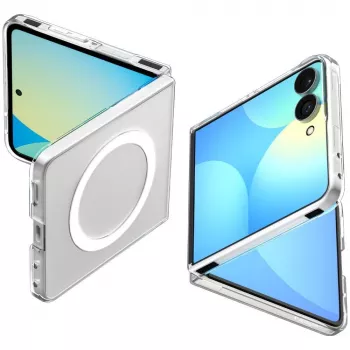 Funda MagSafe SPIGEN AirSkin Galaxy Z Flip 8 transparente/blanco