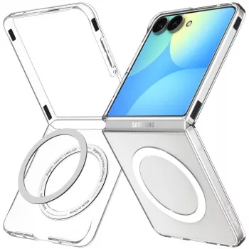 Funda MagSafe SPIGEN AirSkin Galaxy Z Flip 8 transparente/blanco
