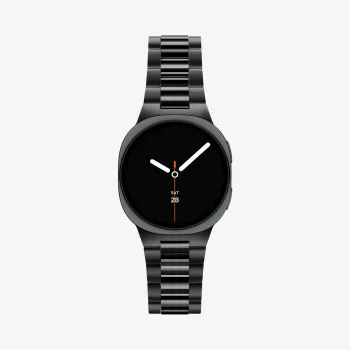 Correa de acero inoxidable 316L Spigen Modern Fit para Samsung Galaxy Watch 8 / 9 / Classic (40 / 44 / 46mm) negra