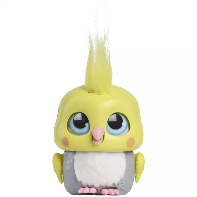 JUST PLAY furReal Handfuls Kakadu juguete interactivo de loro, blanco rosa amarillo, 10+ sonidos, a partir de 4 años