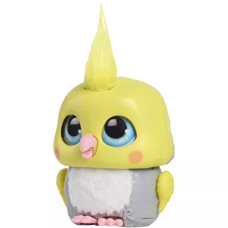 JUST PLAY furReal Handfuls Kakadu juguete interactivo de loro, blanco rosa amarillo, 10+ sonidos, a partir de 4 años