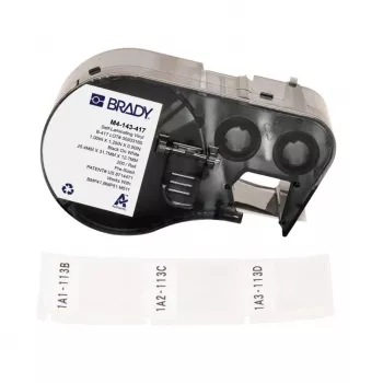 BRADY cartucho de etiquetas autolaminadas de vinilo M4-143-417 para BMP41/BMP51/BMP53/M511, 1,5 inch x 21', blanco/transparente