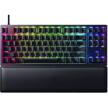 Razer Huntsman V2 Tenkeyless teclado gaming óptico con cable, switches Clicky Purple, distribución nórdica, RGB, negro (RZ03-03941300-R3N1)