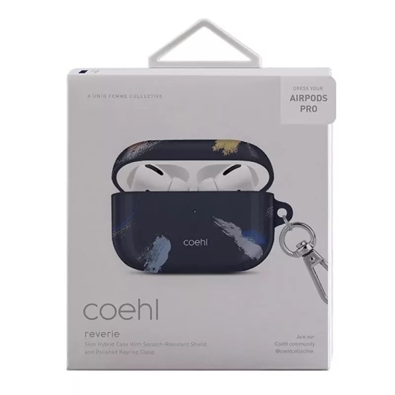 UNIQ Coehl Reverie funda para AirPods Pro - azul prusiano funda protectora floral
