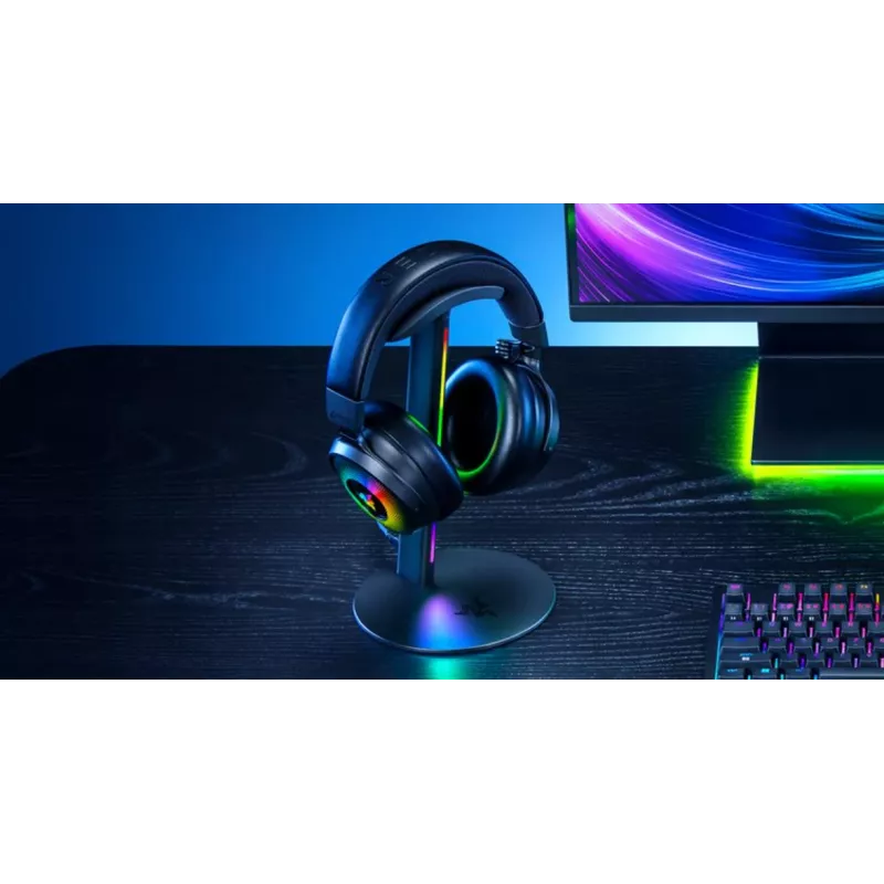 RAZER Base Station V3 Chroma soporte para auriculares con hub USB 3.1 de 2 puertos - negro