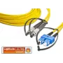 Cable de conexión de fibra óptica monomodo dúplex Lightwin LDP-09 FC-SC 10.0, FC a SC, OS2, 10 m, Amarillo