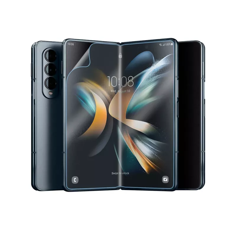 Wozinsky Invisible Film Lámina protectora de pantalla para Samsung Galaxy Z Fold 4 – Hidrogel, cobertura completa, autorreparable, set de 6 piezas