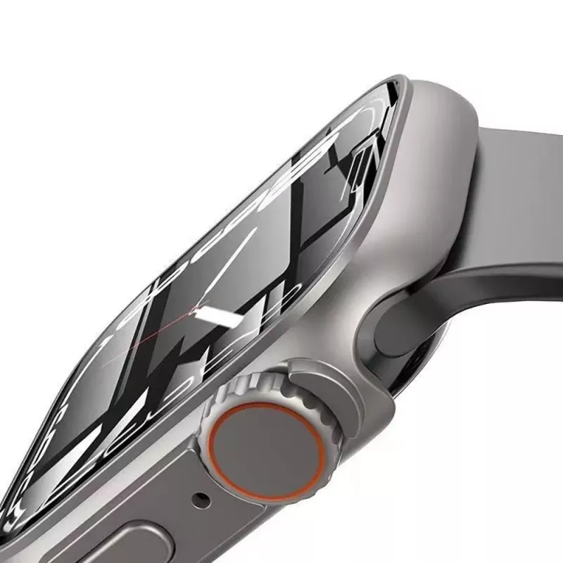 TECH-PROTECT DEFENSE360 Apple Watch 4/5/6/SE (44mm) Titanio/Naranja Carcasa robusta con correa integrada
