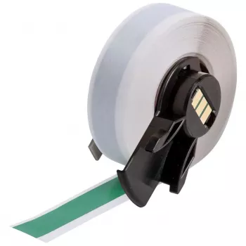 Etiquetas de vinilo multiusos BRADY M6C-500-439-GR, 24mm, Rojo sobre blanco, 8m