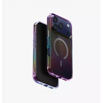 Funda de carga Magclick UNIQ Iridescia para iPhone 17 Pro - Cuarzo medianoche