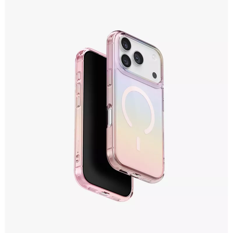 Funda de carga Magclick UNIQ Iridescia para iPhone 17 Pro - Cuarzo medianoche