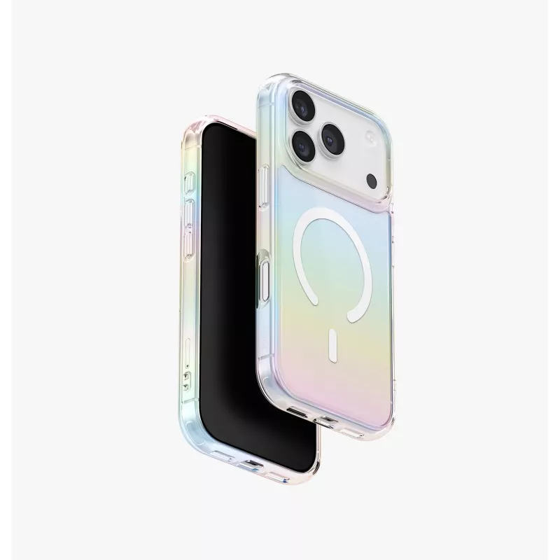 Funda de carga Magclick UNIQ Iridescia para iPhone 17 Pro - Cuarzo medianoche