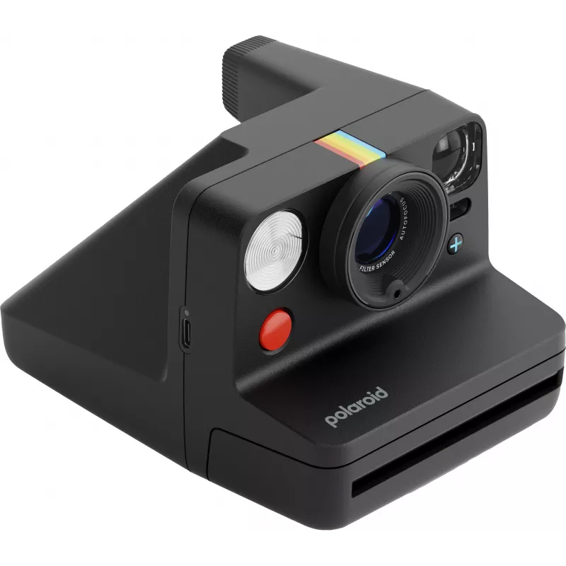 Polaroid Everything Box Now+ Gen 3 negro cámara instantánea set con 2x Color 600 película doble pack