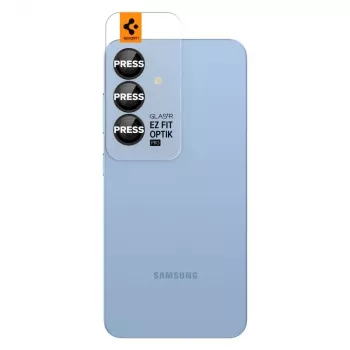 Spigen Optik Pro Glas.tR EZ Fit protección de cámara pack de 2 para Samsung Galaxy S25 - negro