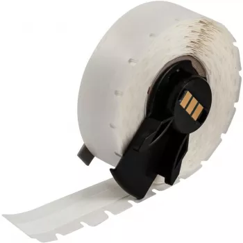 BRADY cuadrados de montaje multiusos reposicionables, pack de 16, blanco, 1x1 pulgadas, espuma de doble cara
