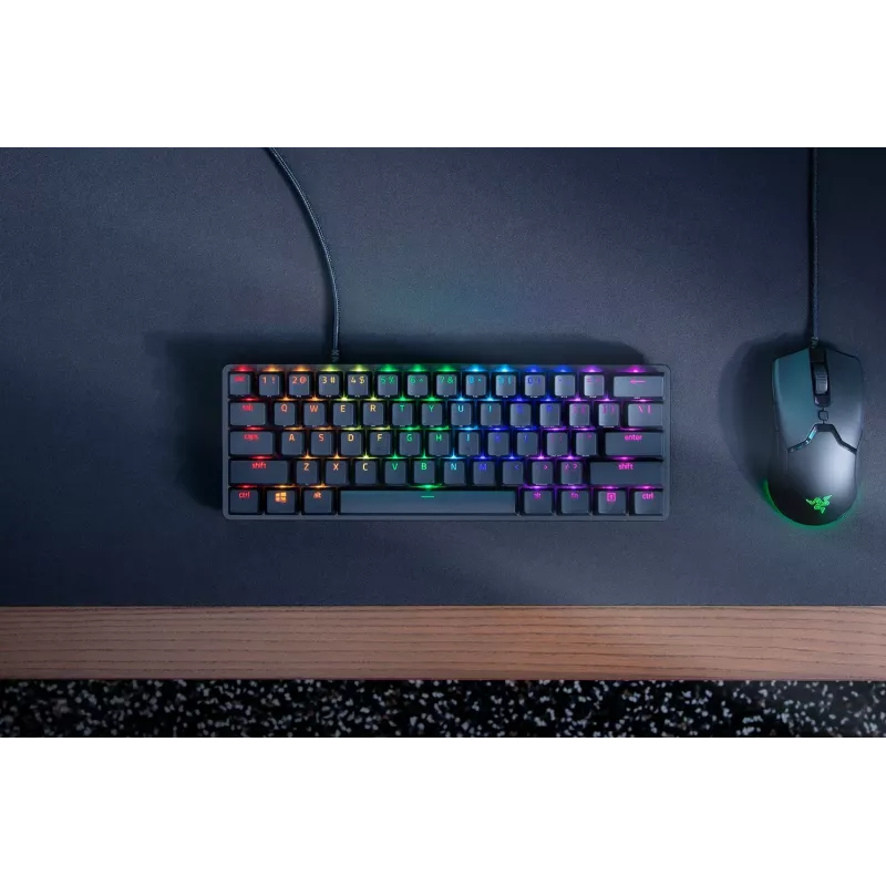 Razer Huntsman Mini 60% teclado gaming optomecánico con cable, distribución nórdica, RGB, negro (RZ03-03391300-R3N1)