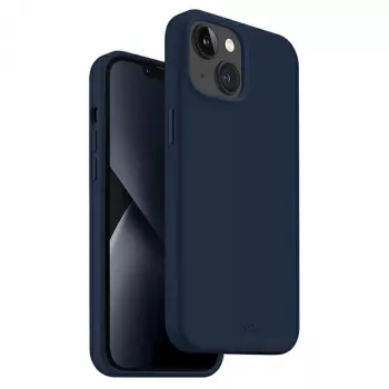 UNIQ Lino Marine Blue funda para iPhone 14 Plus / 15 Plus 6,7