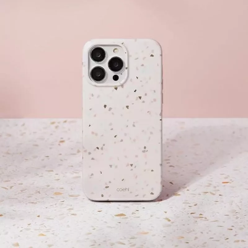 UNIQ Coehl Terrazzo funda para iPhone 14 Pro Max, arenisca