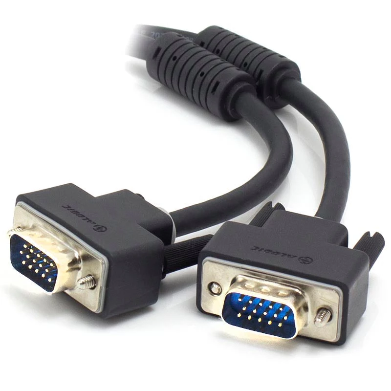 ALOGIC VGA-MM-02 cable VGA a VGA de 2m con audio, negro