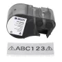 BRADY BMP51/BMP53/M511 cartucho de etiquetas de tubo termorretráctil, negro sobre blanco, 25,4 mm x 25,4 mm, 250 etiquetas