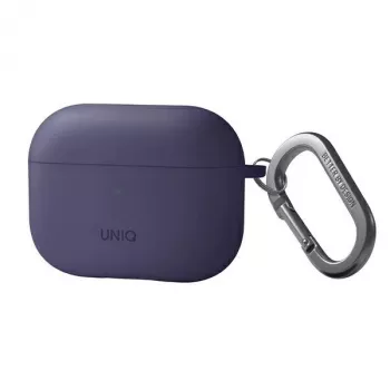 UNIQ Nexo funda de silicona con ganchos para las orejas para Apple AirPods Pro 2.ª generación (2022/2023) - violeta higo