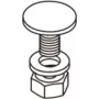 Legrand 616010 set de fijación tornillo de cabeza redonda plana M10x25 y arandela galvanizado en caliente
