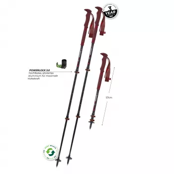 Komperdell Carbon Pro Zero Compact bastones de trekking - Malbec