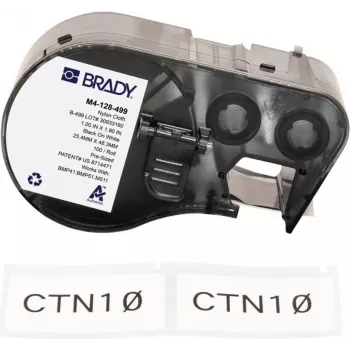 Brady B-427 set de etiquetas de vinilo autolaminantes para BMP21-PLUS, BMP21-LAB, M210, M211 – 25,4 mm x 19,05 mm, blanco/transparente, acrílico permanente, transferencia térmica (M4-128-499)