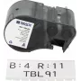 BRADY M5C-1500-422 cartucho de etiquetas continuas para BMP51/BMP53/M511 - vinilo autolaminante, 25,4 mm x 6,4 m, blanco/translúcido