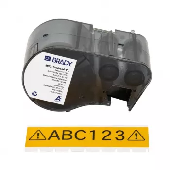 BRADY BMP51/BMP53/M511 etiqueta de vinilo autolaminante, blanco/transparente, 1 pulgada de ancho, rollo de 21 ft