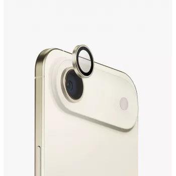 Protector de lente de cámara de aluminio UNIQ Optix con aplicador para Apple iPhone Air, Dorado