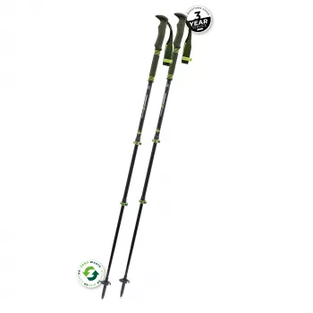 Komperdell Carbon Pro Zero bastones de trekking telescópicos, caña de carbono con tramo inferior de titanal, Powerlock 3.0, empuñadura Trek Pro 280 Foam, roseta Vario