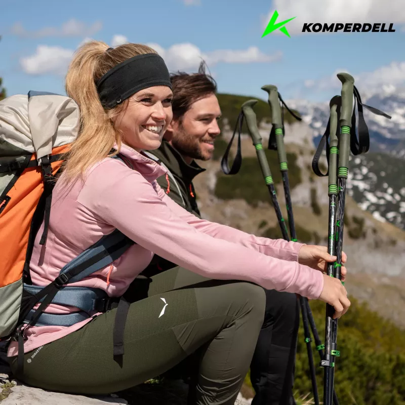 Bastones de carbono Komperdell Carbon EVO Zero, Verde