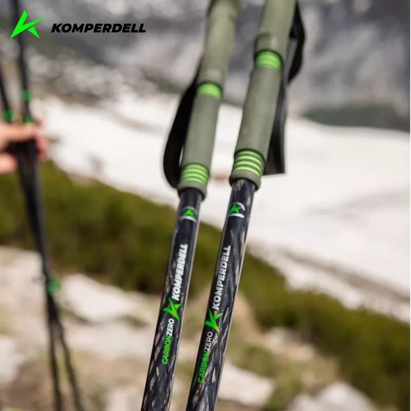 Bastones de carbono Komperdell Carbon EVO Zero, Verde