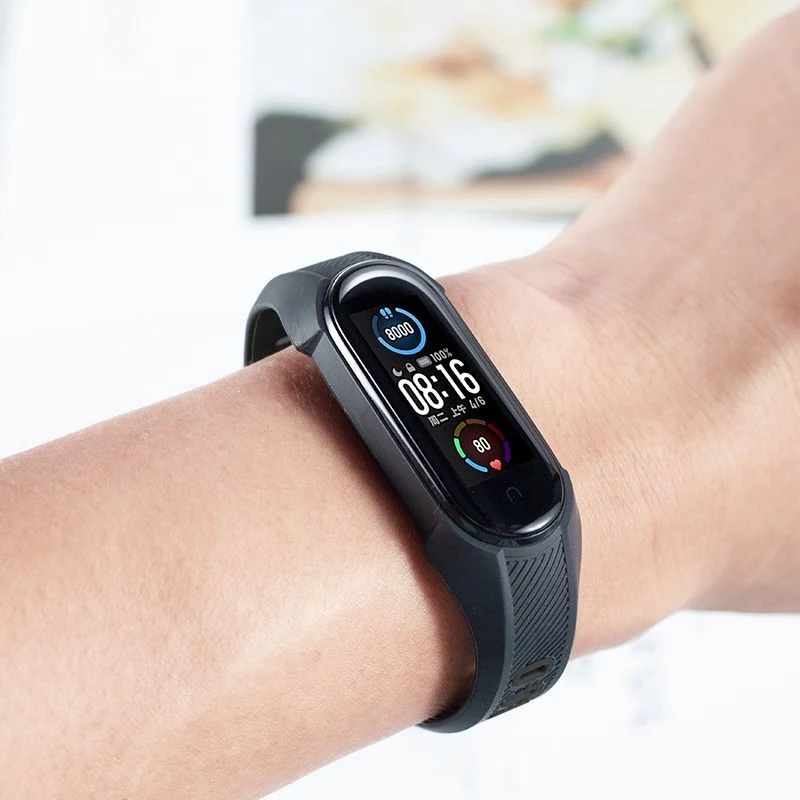 Tech-Protect Armour correa de goma TPU para Xiaomi Mi Band 7, negra