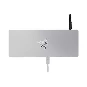 Razer Thunderbolt 4 Dock Mercury Chroma - docking station 10 en 1 con iluminación RGB, 90W Power Delivery, soporte de pantalla 8K/5K, Gigabit Ethernet, lector de tarjetas SD UHS-II, 3x Thunderbolt 4, 3x USB-A, aluminio