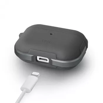 UNIQ Valencia Funda Antibacteriana para AirPods Pro - Gris Gunmetal