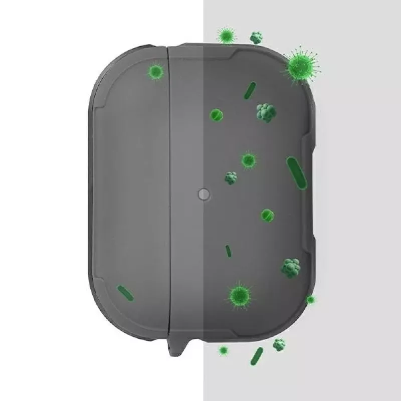 UNIQ Valencia Funda Antibacteriana para AirPods Pro - Gris Gunmetal