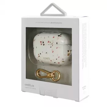 UNIQ Coehl Terrazzo Funda para Apple AirPods Pro - Blanco Natural