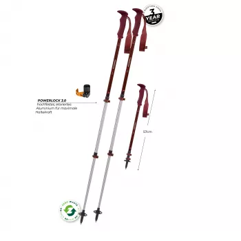 Komperdell Trailmaster Zero Compact Bastones de Trekking - Malbec