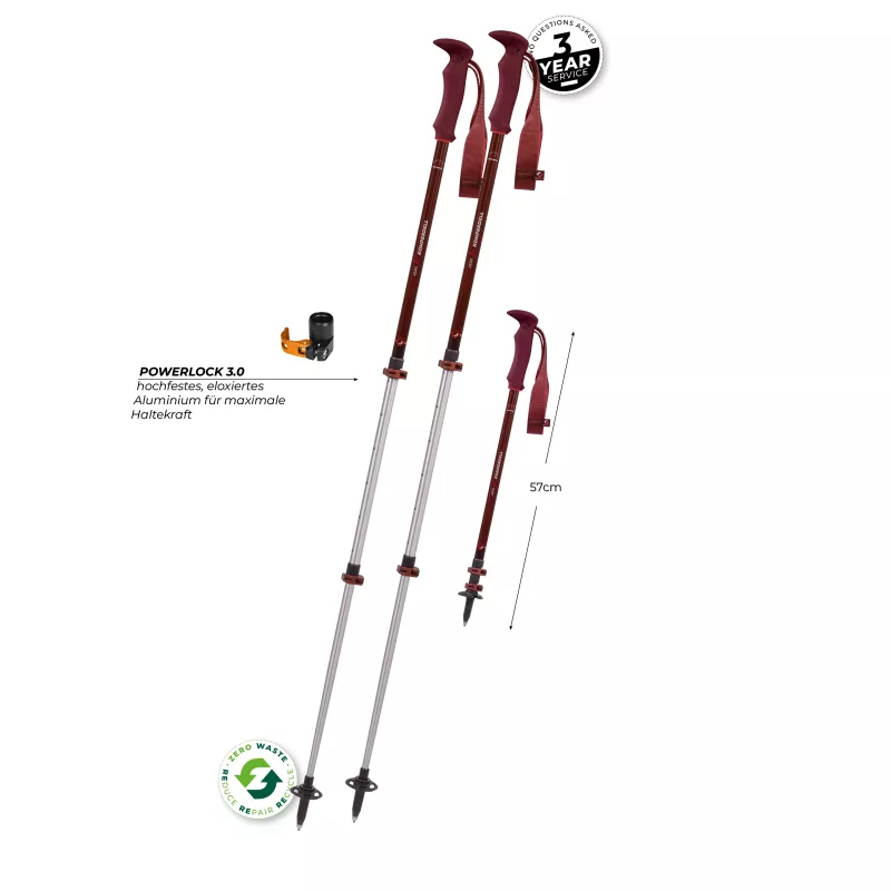 Komperdell Trailmaster Zero Compact Bastones de Trekking - Malbec