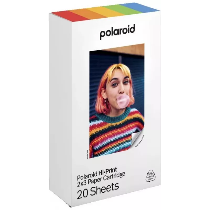 Polaroid Hi-Print 2x3 cartucho de papel, 20 hojas (6355)