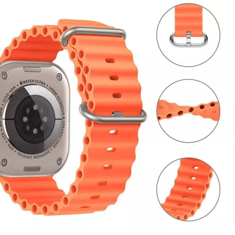Correa para Apple Watch TECH-PROTECT IconBand Pro 42/44/45/49mm naranja